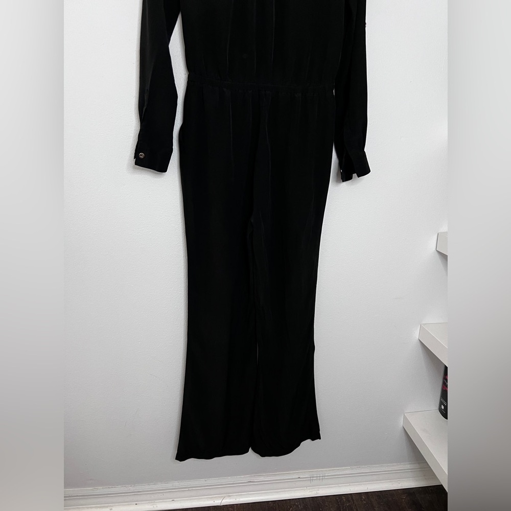 Diane Von Furstenberg black Silk Long Sleeved Jumpsuit - Picture 6 of 14